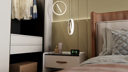 Film adhésif bois Cream Golden Oak Cover Styl PF-AG14 sans PVC posé sur meuble et mur