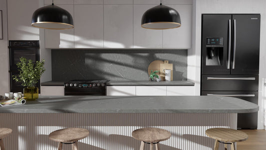 Film adhésif décoratif haute résistance pierre marbre noir Armani Nero Cover Styl HR-NF98 pour rénovation de cuisine, plan de travail, mur et salle de bain.