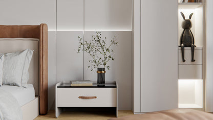 Film adhésif décoratif Cover Styl K6 gris clair posé sur dressing