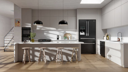 Film adhésif décoratif Cover Styl K7 gris crème posé sur façades de cuisine