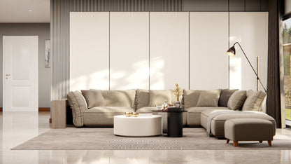  Film adhésif décoratif Cover Styl M10 beige lait d'avoine sur table et mur de salon