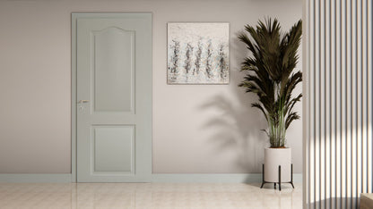 Film adhésif décoratif Cover Styl M4 bleu pâle posé sur porte