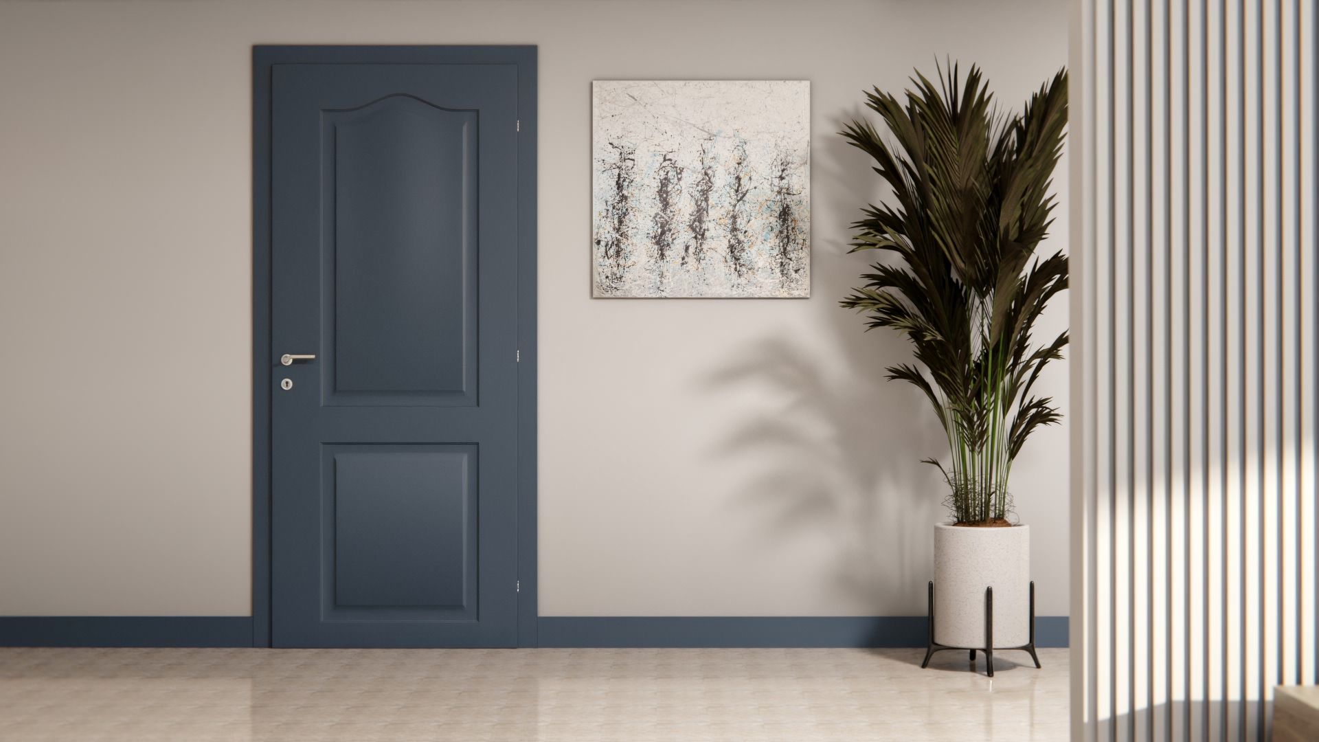  Film adhésif décoratif Cover Styl M6 bleu acier sur porte