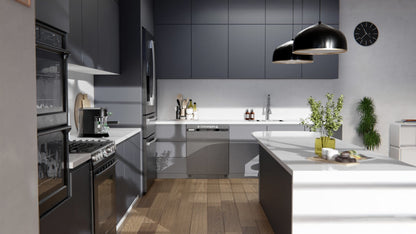 Film adhésif décoratif Cover Styl M9 bleu nuit sur façades de cuisine