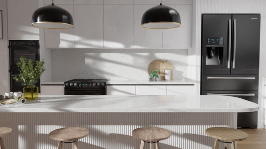 Film adhésif décoratif effet marbre blanc poli brillant Cover Styl NG31 pour rénovation de cuisine, meuble, mur et salle de bain.
