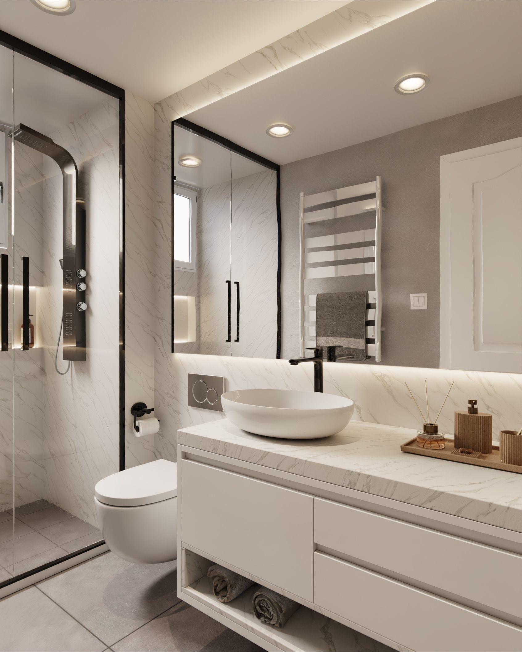 Film adhésif décoratif effet marbre blanc statuaire mat Cover Styl NE31 pour rénovation meuble et surface
