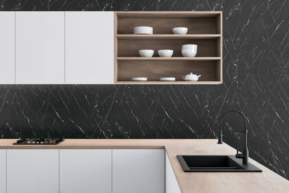 Film adhésif décoratif effet marbre grigio marquina Cover Styl MK14 pour rénovation meuble et surface
