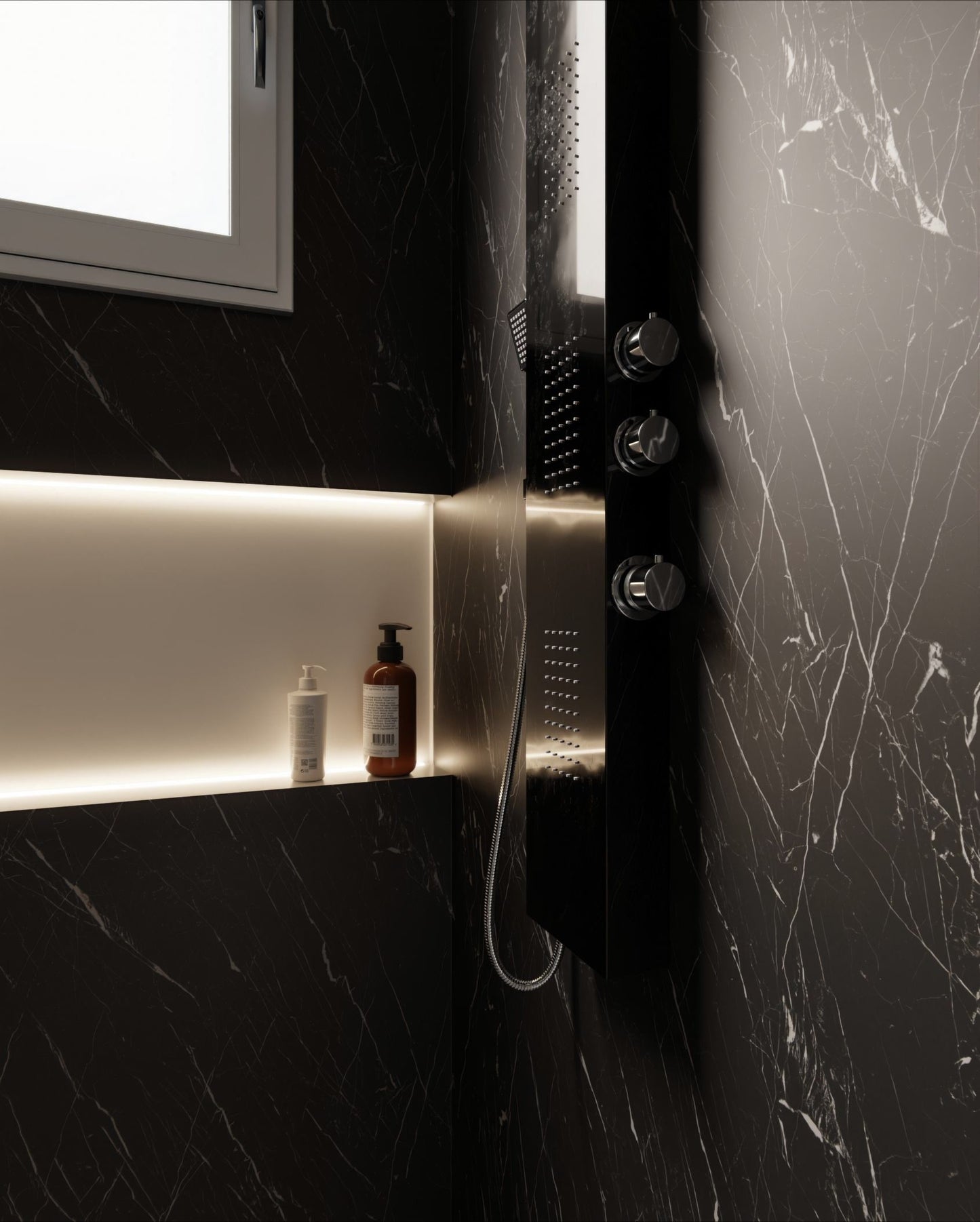 Film adhésif décoratif effet marbre grigio marquina Cover Styl MK14 pour rénovation meuble et surface