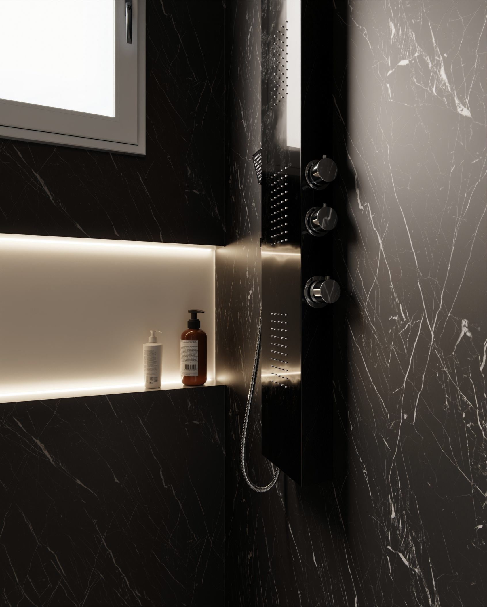 Film adhésif décoratif effet marbre grigio marquina Cover Styl MK14 pour rénovation meuble et surface