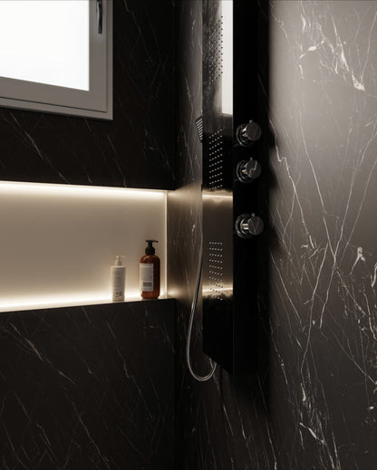 Film adhésif décoratif effet marbre grigio marquina Cover Styl MK14 pour rénovation meuble et surface