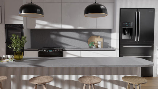 Film adhésif décoratif effet marbre gris étrusque clair mat Cover Styl NH11 pour rénovation de cuisine, meuble, mur et salle de bain.
