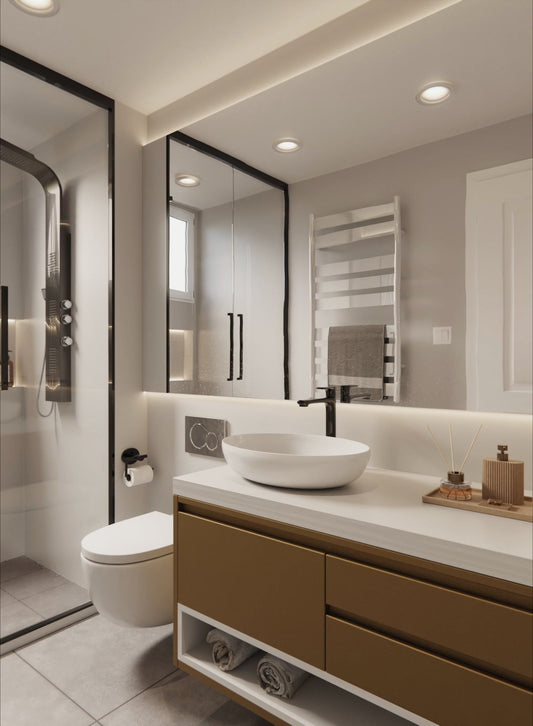 Film adhésif décoratif effet métal brossé or intense texturé Cover Styl Q3 pour rénovation de cuisine, meuble, mur et salle de bain.