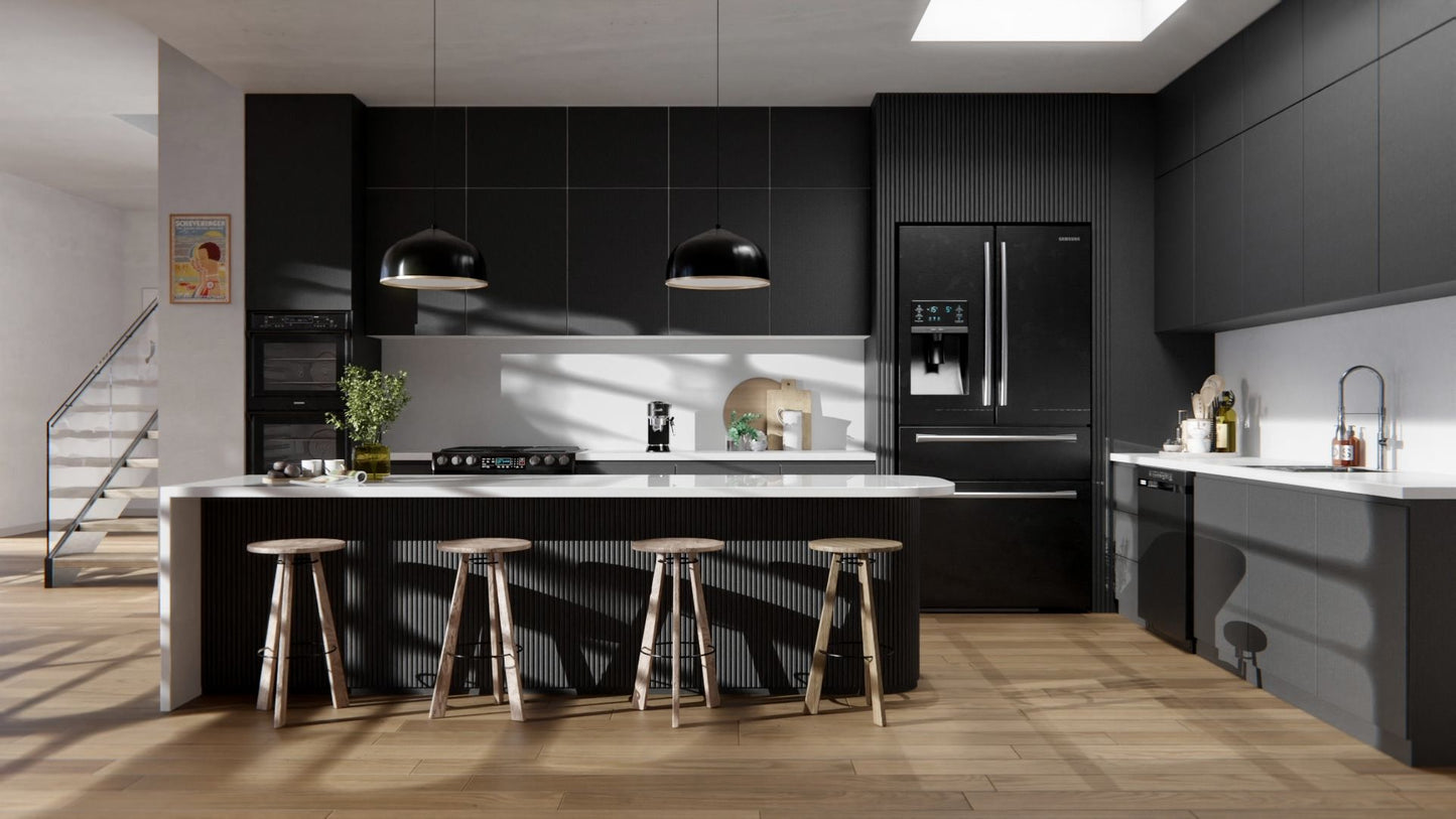 Film adhésif décoratif effet métal rouillé anthracite patiné Rust Prestige Cover Styl NH37 pour rénovation de cuisine, meuble, mur et salle de bain.