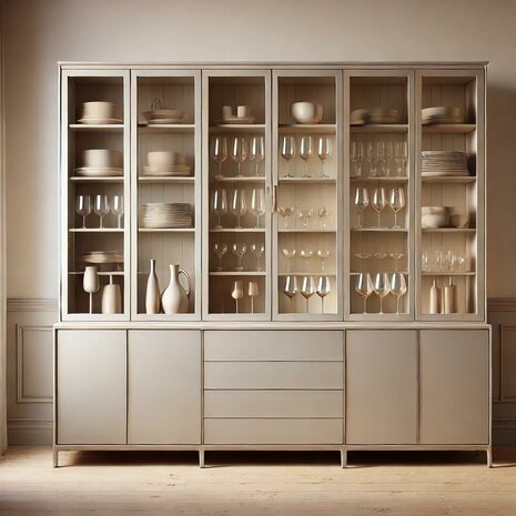 Film adhésif décoratif Cover Styl NF16 blanc crème posé sur meuble