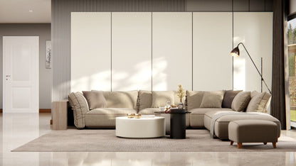Film adhésif décoratif Cover Styl NH02 blanc poudré posé sur meuble de salon
