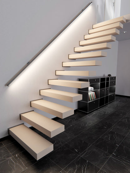 Film adhésif décoratif Cover Styl NH06 sable rosé posé sur escalier