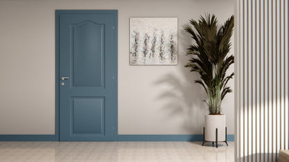 Film adhésif décoratif Cover Styl NH24 bleu océan profond sur porte