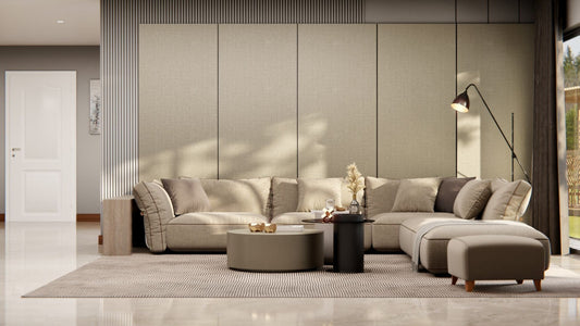 Film adhésif décoratif effet prestige naturel beige tissé texturé Cover Styl NG07 pour rénovation de cuisine, meuble, mur et salle de bain.
