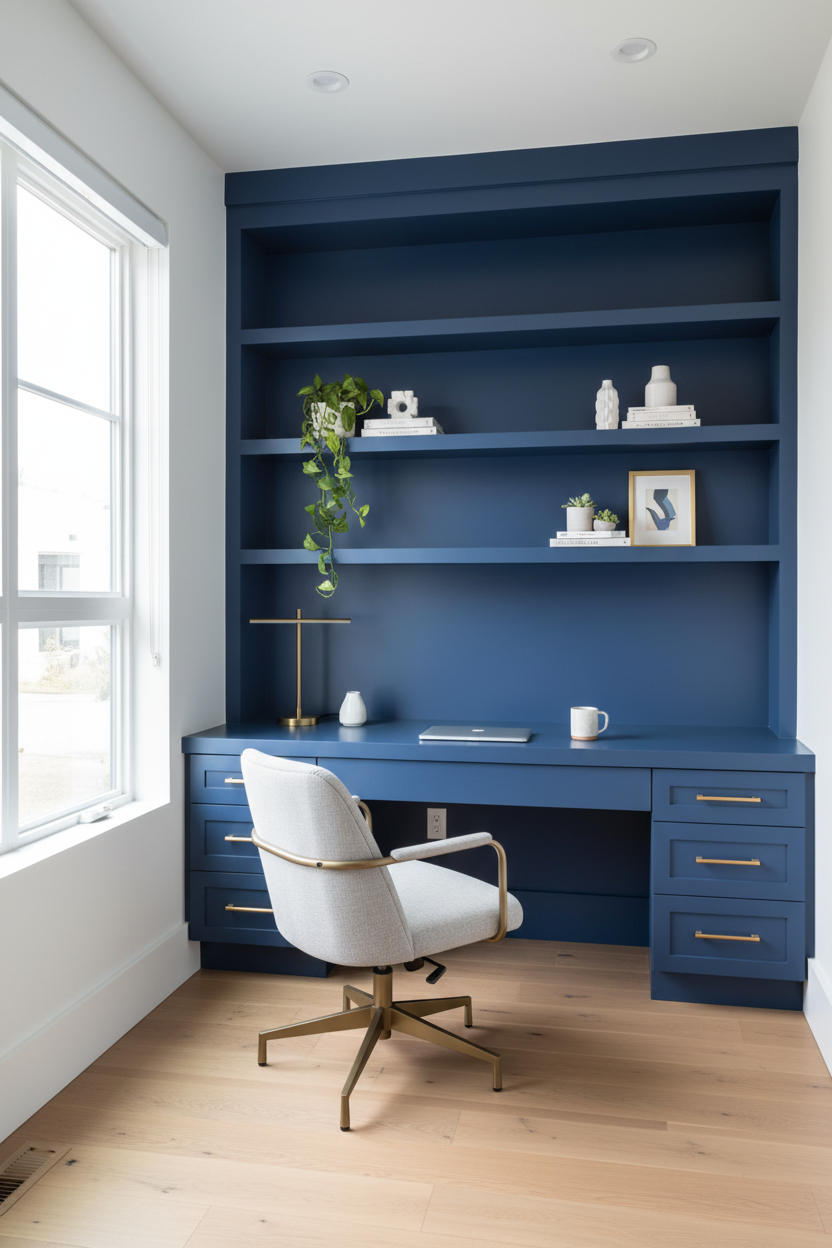 Film adhésif décoratif Cover Styl RM09 bleu océan posé sur meuble