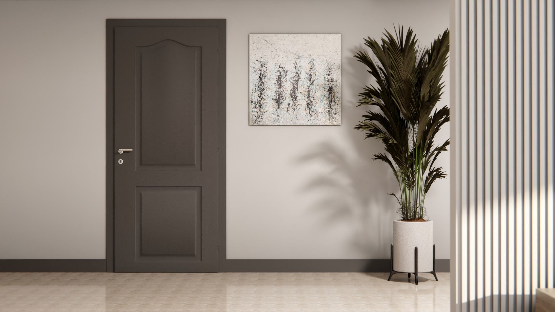 Film adhésif décoratif Cover Styl RM29 onyx posé sur la porte