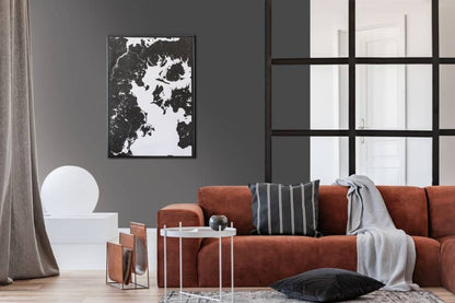Film adhésif décoratif SANS PVC Cover Styl PF-K5 gris ciment posé sur mur de salon