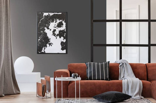 Film adhésif décoratif SANS PVC Cover Styl PF-K5 gris ciment posé sur mur de salon