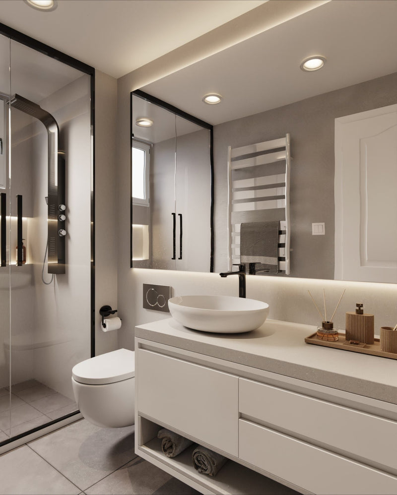 Film adhésif décoratif effet terrazzo beige texturé Cover Styl NH41 pour rénovation de cuisine, meuble, mur et salle de bain.
