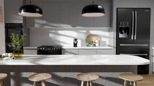 Film adhésif décoratif effet textile métal argent tressé Cover Styl AL11 pour rénovation de cuisine, meuble, mur et salle de bain.
